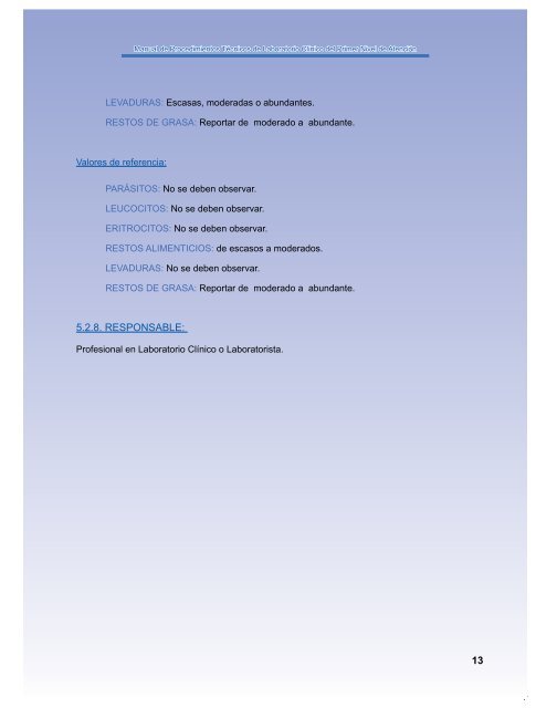 Manual de Procedimientos Técnicos de Laboratorio Clínico del