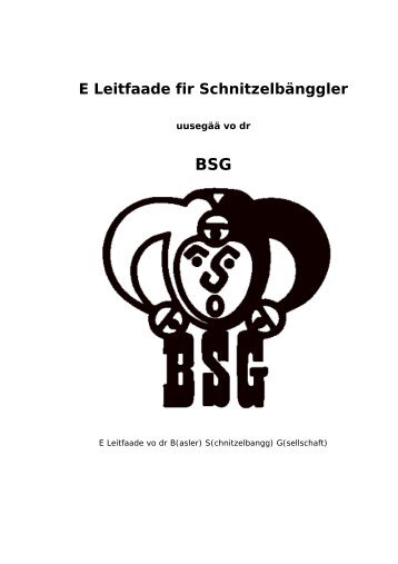 E Leitfaade fir Schnitzelbänggler - Basler Zeitung