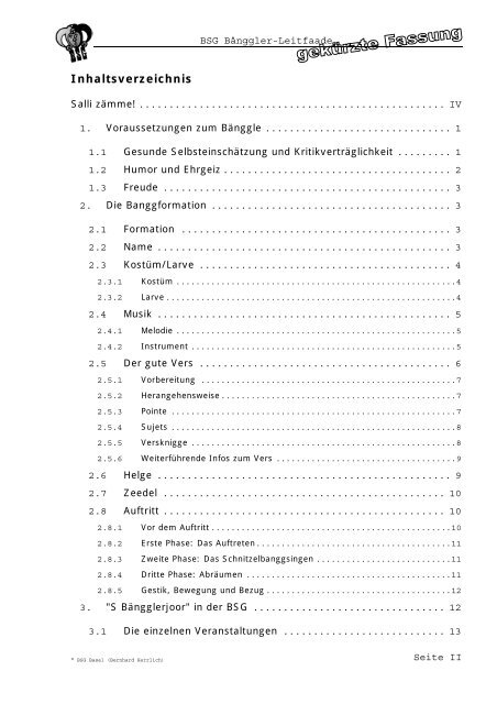 E Leitfaade fir Schnitzelbänggler - Basler Zeitung