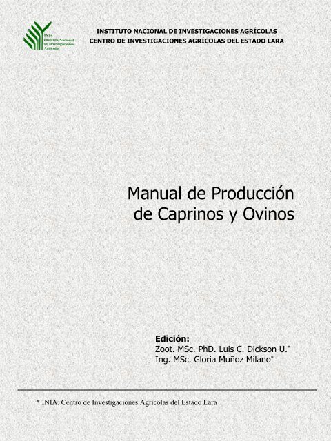 MANUAL DE PRODUCCIÓN DE CAPRINOS Y OVINOS - Inicio - Inia