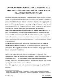 La Comunicazione Aumentativa Alternativa nell'adulto cerebroleso ...