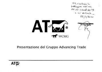 Presentazione del Gruppo Advancing Trade - Tribunale di Milano