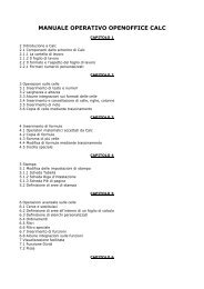 MANUALE OPERATIVO OPENOFFICE CALC - Prof. Crescenzio Gallo