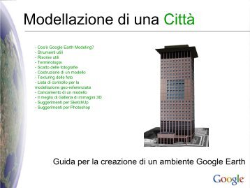 Guida per la creazione di modelli - SketchUp