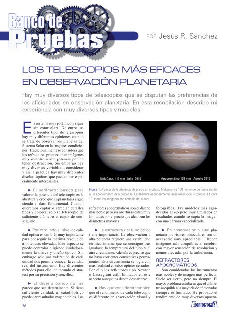 Telescopios planetarios - ENFOQUE Astronomico