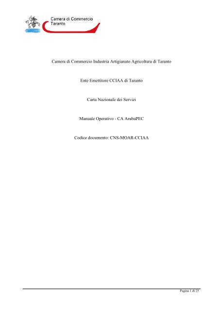 Manuale Operativo Carta Nazionale Servizi - Camera di commercio ...