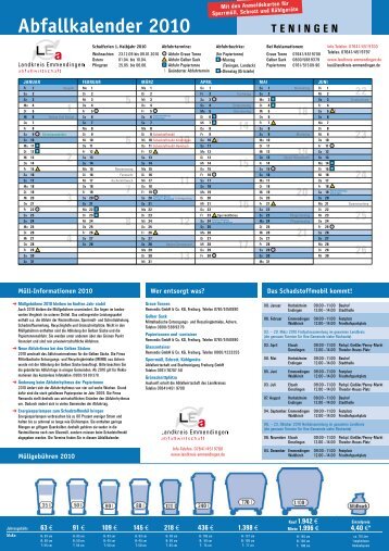 Abfallkalender 2010 - Landkreis Emmendingen