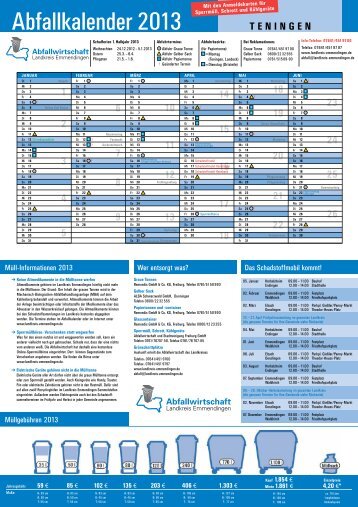 Abfallkalender 2013 - Landkreis Emmendingen