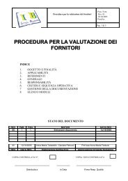 Procedura per la valutazione dei fornitori - Provincia di Pesaro e ...