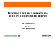 Strumenti e dati per il supporto alle decisioni e al sistema dei ...