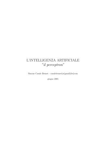 L'INTELLIGENZA ARTIFICIALE ”il perceptron” - Showroom Risolviamo