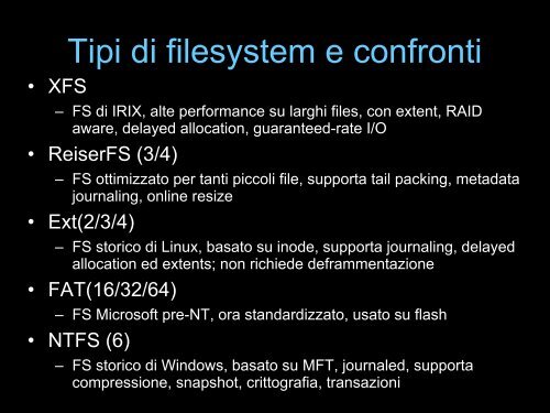 Slides Corso Linux - Base (aggiornate al 10.2010) - LUG Roma3