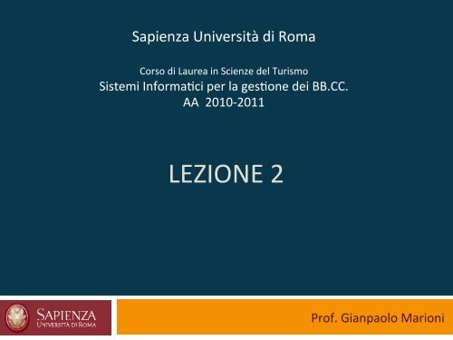 ' Sapienza' Università 'di'Roma - SISTUR
