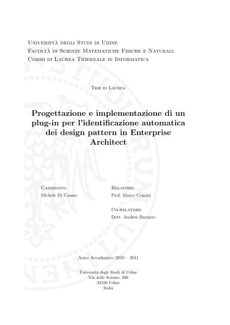 TESI DI LAUREA TRIENNALE DA SCARICA