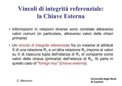 Introduzione ai database e al modello relazionale - Università degli ...