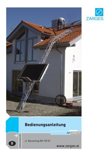 Bedienungsanleitung - Zarges GmbH