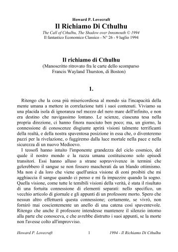1994 - Il Richiamo Di Cthulhu.pdf - Fuorigioco