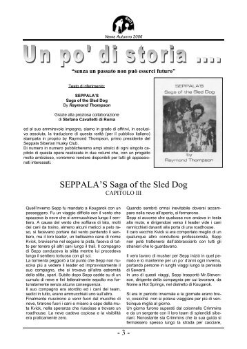 Seppala's Saga of the Sleddog - Siberian Husky Club - Italia