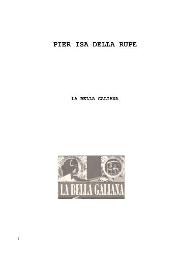 La bella galiana - Pier Isa Della Rupe Racconti e poesia