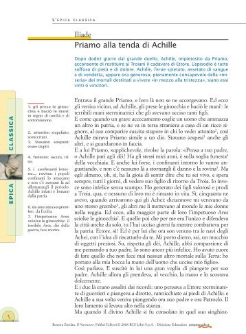 Iliade, Priamo alla tenda di Achille - Fabbri Editori