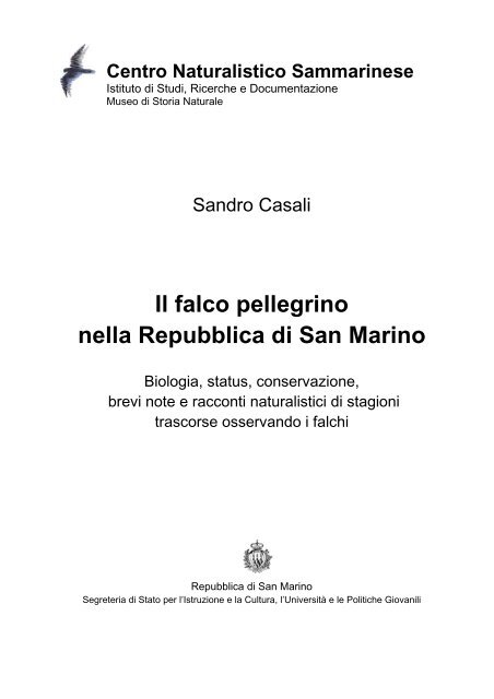 Il Falco Pellegrino Nella Repubblica Di San Marino Centro
