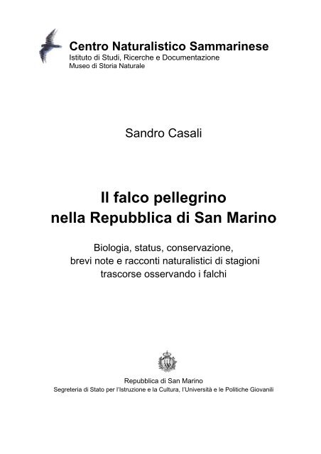 Il falco pellegrino nella Repubblica di San Marino - Centro ...