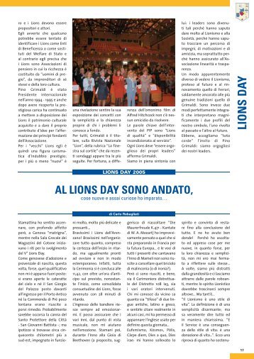 Rivista Interdistrettuale - Lions Club Savona Torretta