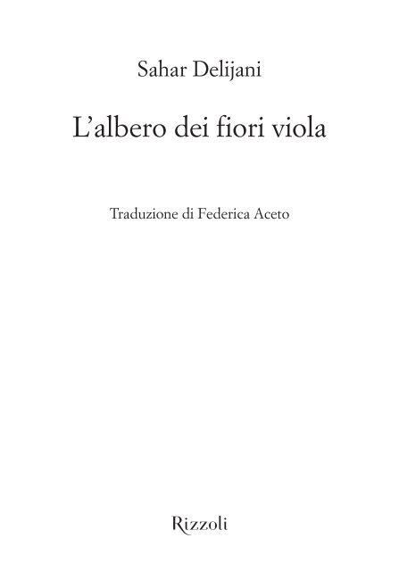 L'albero dei fiori viola - Hooksbooks