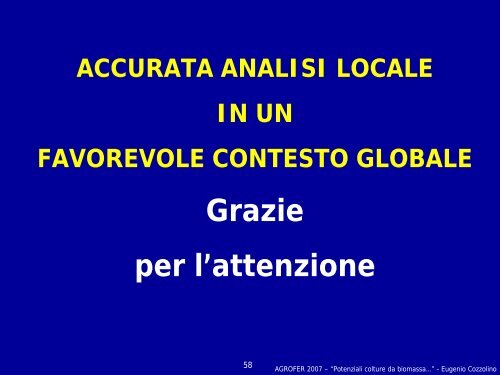 Potenziali colture da biomassa dedicate per il territorio ... - Agrofer