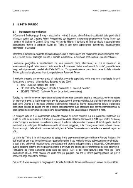 Documento 3 - Sistema informativo sovracomunale - Alto Milanese