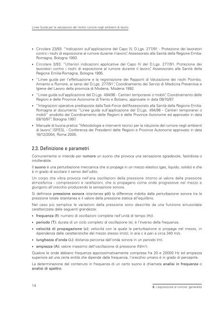 2005 Linee guida per il rischio rumore.pdf - Audiovestibologia.It