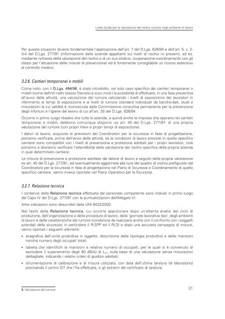 2005 Linee guida per il rischio rumore.pdf - Audiovestibologia.It