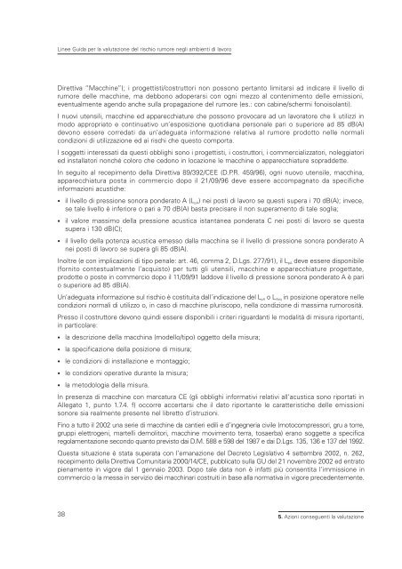 2005 Linee guida per il rischio rumore.pdf - Audiovestibologia.It