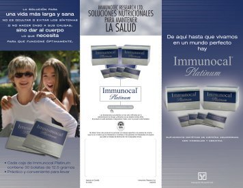 Immunocal Platinum Brochure