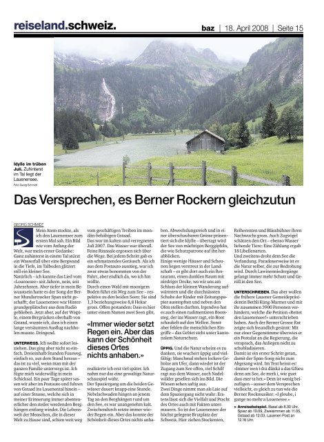 reiseland.schweiz. - Basler Zeitung