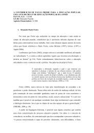 A contribuição de Paulo Freire para a Educação Popular - ANPEd