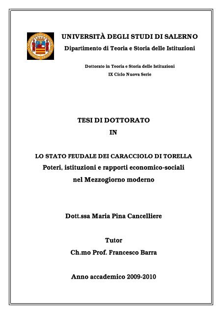 tesi M.P. Cancelliere.pdf - EleA@UniSA - Università degli Studi di ...