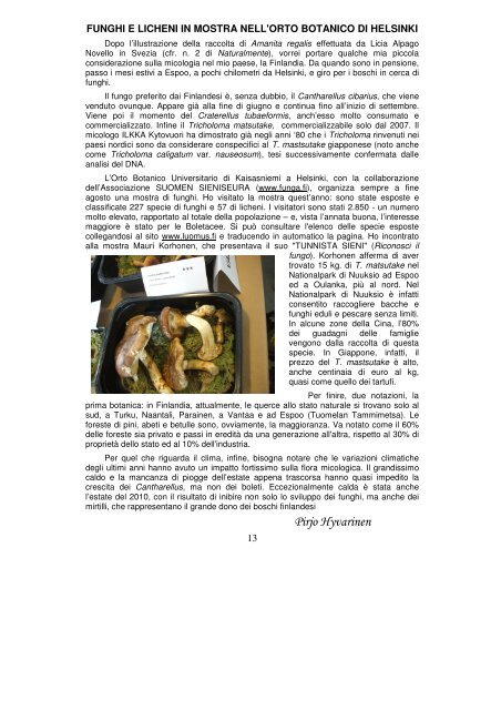 Numero 3 – Primo semestre 2012 - Nuova Micologia