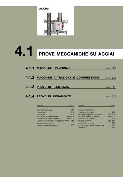 PROVE MECCANICHE SU ACCIAI - Tecnotest