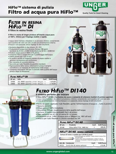 Sistema di aste idriche HiFlo™ - Unger