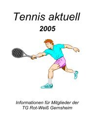 Tennis Aktuell - TG Rot-Weiß Gernsheim