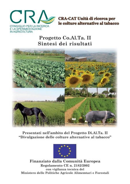 Progetto Co.Al.Ta. II Sintesi dei risultati - Cra