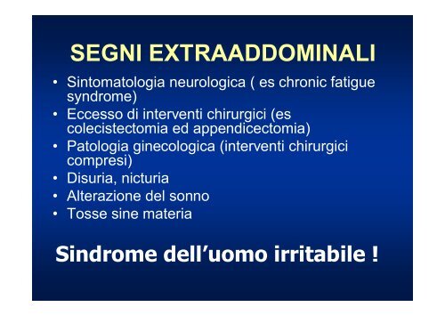 Colon Irritabile e MMG: nuovi ipotesi patogenetiche ... - Assomedrho.it