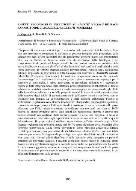 XXII CNIE - Accademia nazionale italiana di Entomologia