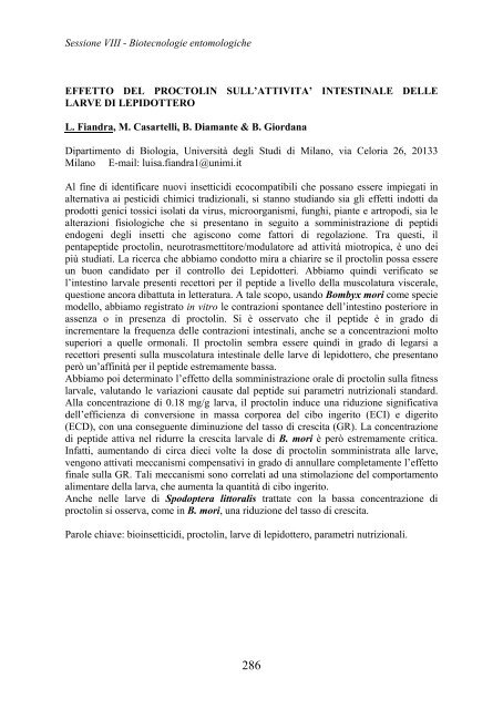 XXII CNIE - Accademia nazionale italiana di Entomologia