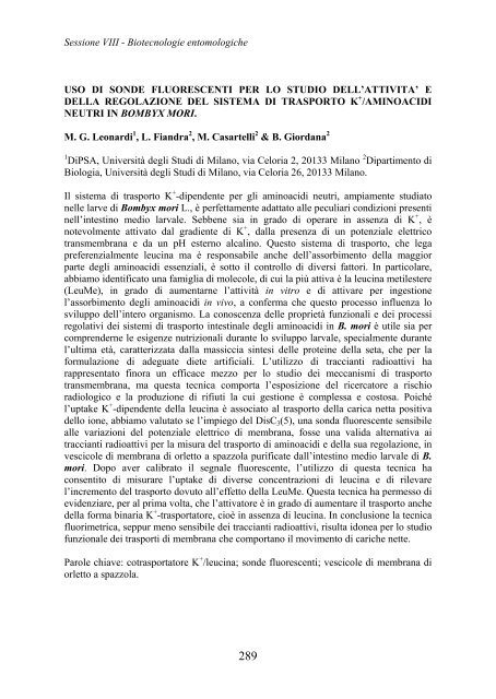 XXII CNIE - Accademia nazionale italiana di Entomologia