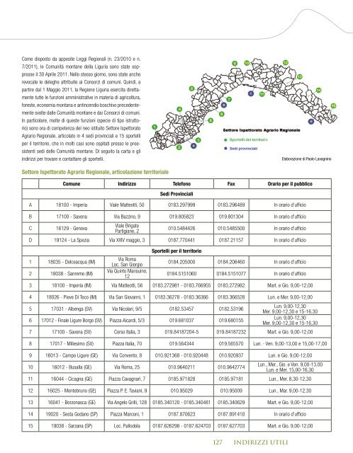 Rapporto sullo stato delle foreste in liguria 2010 - Liguria Ricerche