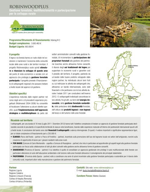 Rapporto sullo stato delle foreste in liguria 2010 - Liguria Ricerche