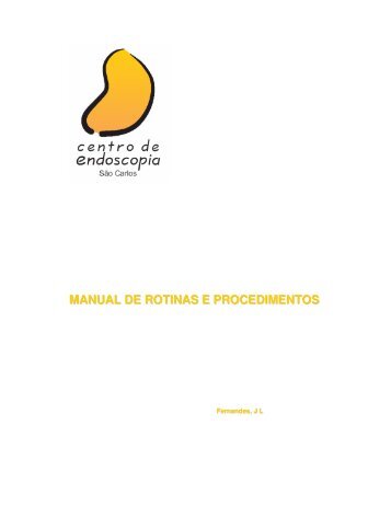 manual de rotinas e procedimentos - Centro de Endoscopia ...