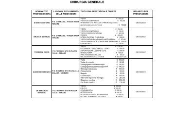 chirurgia generale - ASL Teramo